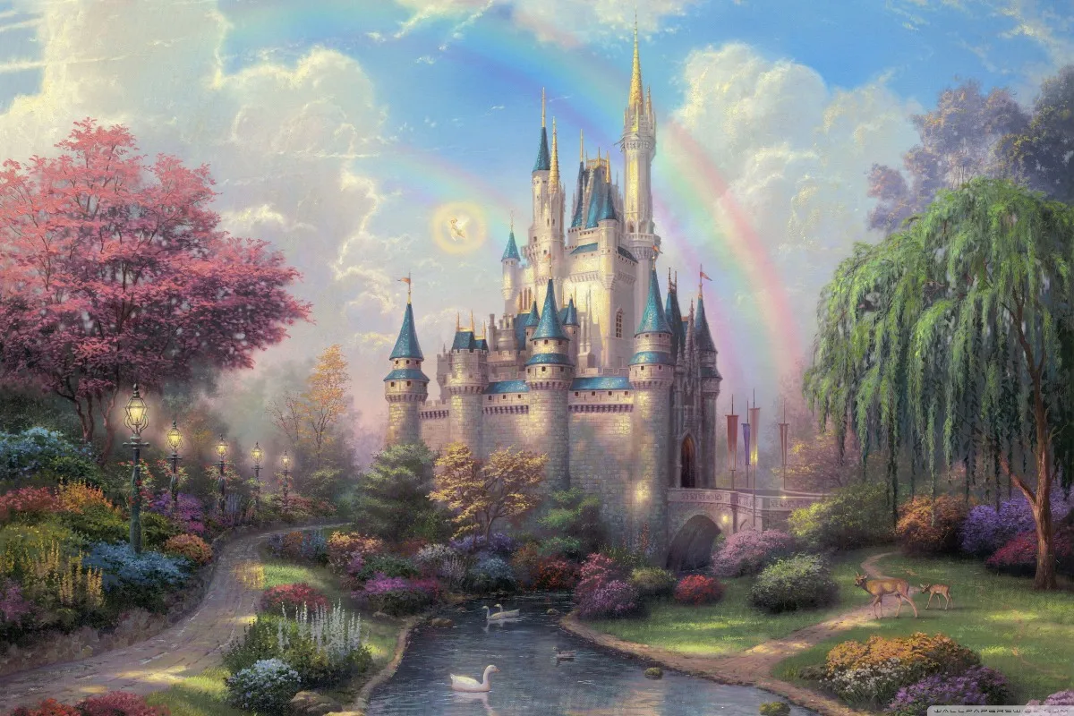 Cinderellas Castle TYS23 wall decor canvas fabric poster