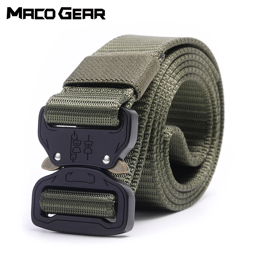 

Quick-Release Nylon Tactical Belt Military Waist Support Strap Sports Hunting Heavy Duty Training Hiking Outdoor Army Waistban
