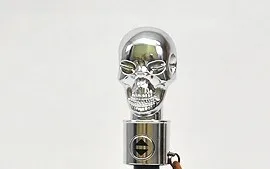 

Skull handle,creative umbrella,2 times black coating,100%sunscreen,UPF>50+,parasol,three fold auto open&auto close ,windproof
