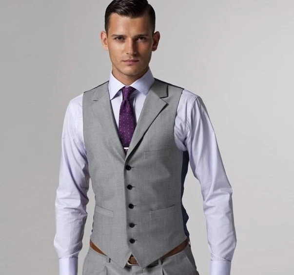 Nuevo chaleco gris claro para hombre traje sastre ajustado Fit chaleco  W29|slim fit waistcoat|waistcoat fashionwaistcoat styles - AliExpress