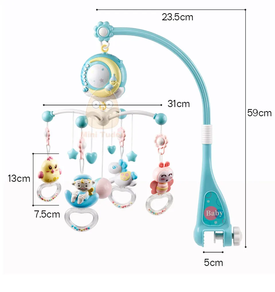 baby shower toys Baby Rattles Crib Mobiles Toy Holder Rotating Mobile Bed Bell Musical Box Projection 0-12 Months Newborn Infant Baby Boy Toys Baby & Toddler Toys luxury