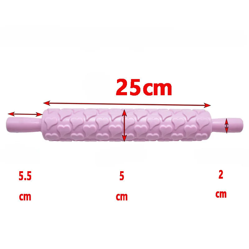Ibaking Пластиковый валик печенье с мастикой теста тисненый валик с тиснением цветочным узором сердца текстуры Торт Инструменты для выпечки