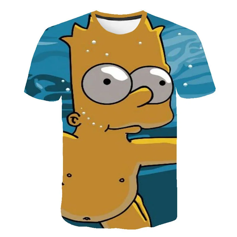Новейшая одежда, принт Симпсоны, 3d футболка для мужчин и женщин, Повседневная забавная футболка с рисунком Харадзюку, уличная одежда - Цвет: TS1706
