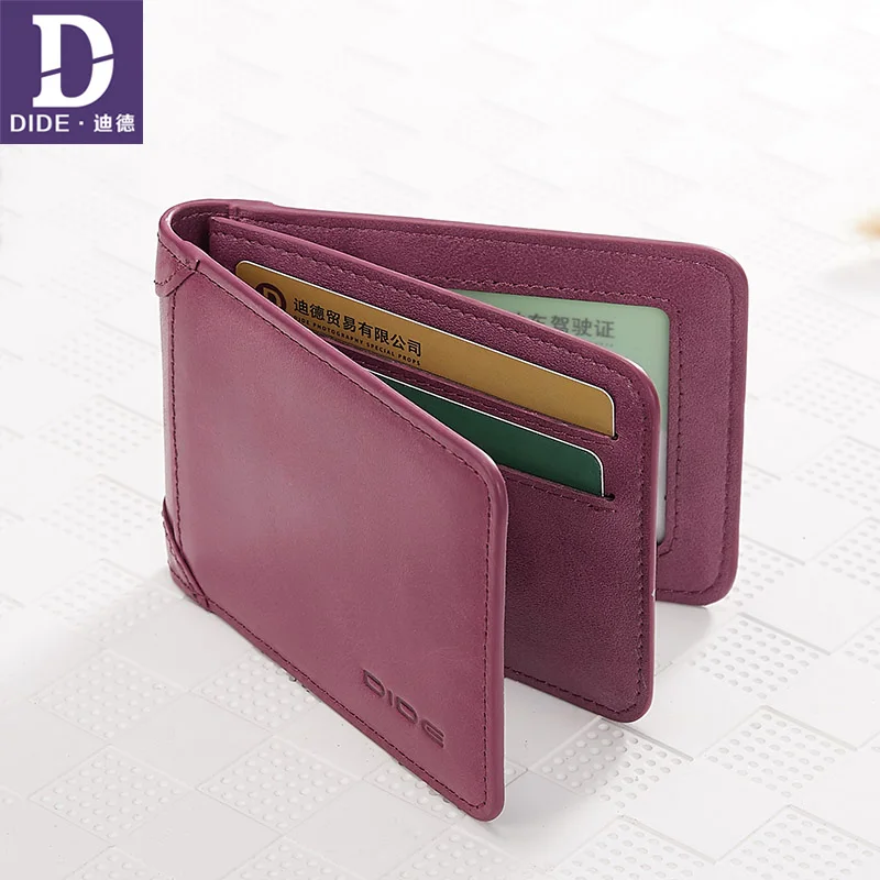 

DIDE Women Girl Mini ID Credit Card Holder Genuine Leather Fashion Female Slim Money Wallet Driver's license Wallet