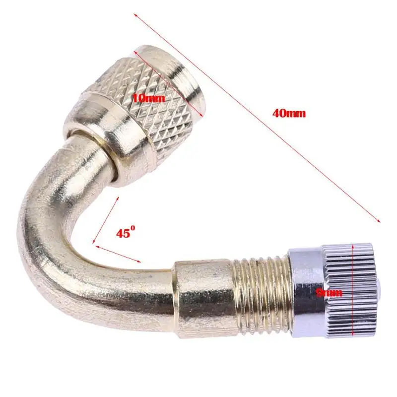 Автомобильный мотоцикл металлический шиномонтажный клапан расширение с 45 90 135 градусов адаптер мотоцикл; автомобиль шины стволовых электрических транспортных средств