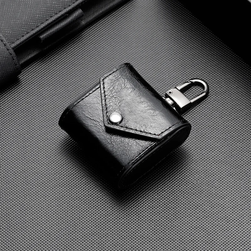 PU Leather Case For Airpods Business Luxury Cases For Air Pods Wireless Earpods Earphones For Apple Ear Pods Case With Strap (4)