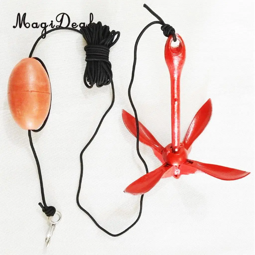 MagiDeal Portable Folding Anchor Buoy Kit For Canoes Kayaks Boats Sailboats Jet Skis