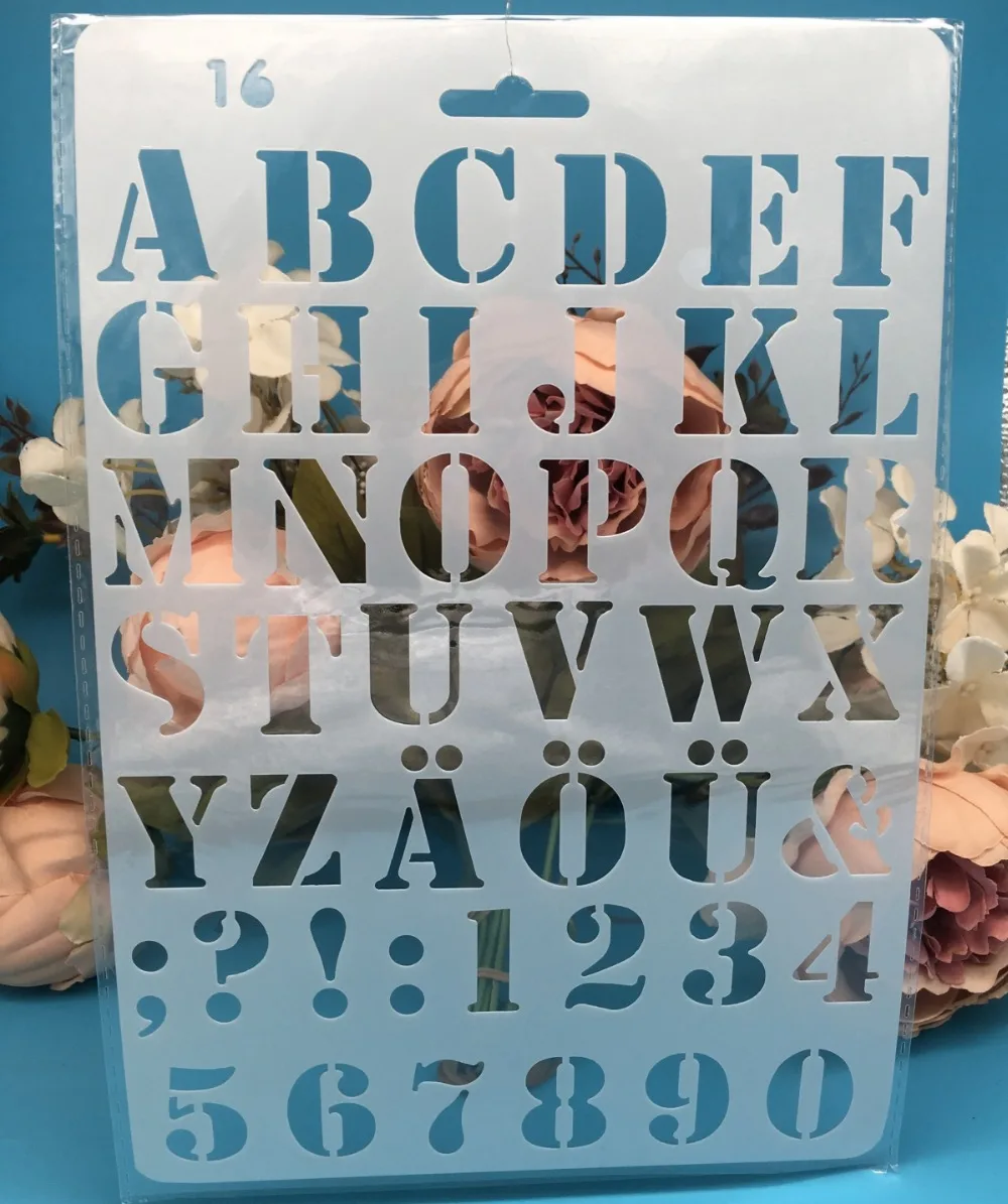 

27cm Alphabet Letters 4 DIY Craft Layering Stencils Painting Scrapbooking Stamping Embossing Album Paper Card Template