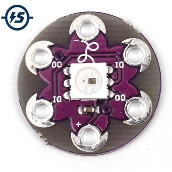 

10pcs/lot LilyPad Pixel Board WS2812 5050 RGB LED Module for Arduino