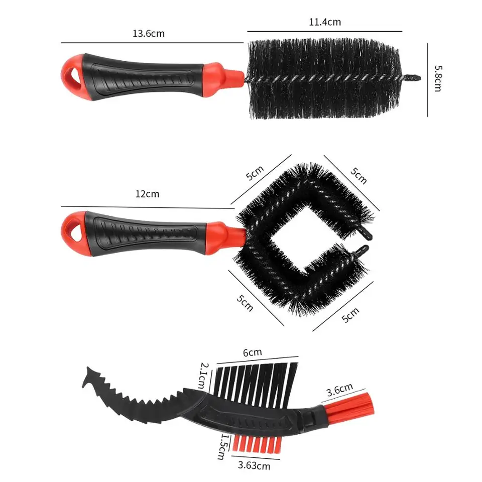 PASDUCHAS 6-Piece Bike & Motorcycle Chain Cleaning Brush Kit With Sprocket Scraper - View #9