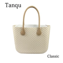 2019 TANQU Obag Style Classic Big EVA Bag with Inner Pocket Colorful Handles Waterproof O bag Women bag handbag DIY bag new classic size interchangeable canvas bag handles for obag for eva o bag body canvas bag and handles