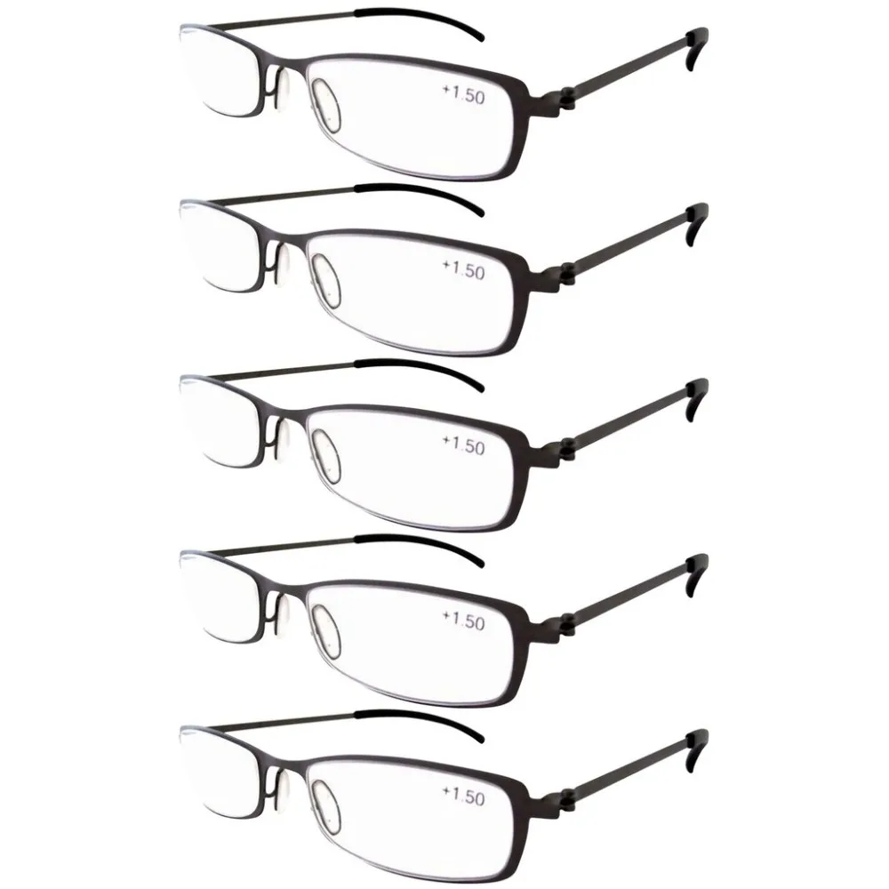 R12019 Eyekepper 5 Pairs Stainless Steel Frame Reading Glasses ...