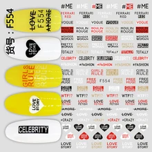 1 шт 3D супер тонкие наклейки для ногтей с буквами наклейки для ногтей наклейки для маникюра