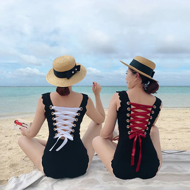 

Onepiece Swimsuit Closed Swimsuits One Piece Swimwear Women New Velvet Skirt At Push Up Backless Solid Polyester Sierra Surfer