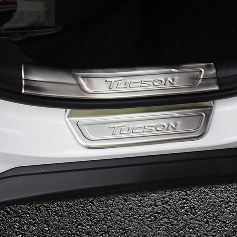 Полоса на порог двери для Hyundai Tucson протектор корпуса педали из нержавеющей
