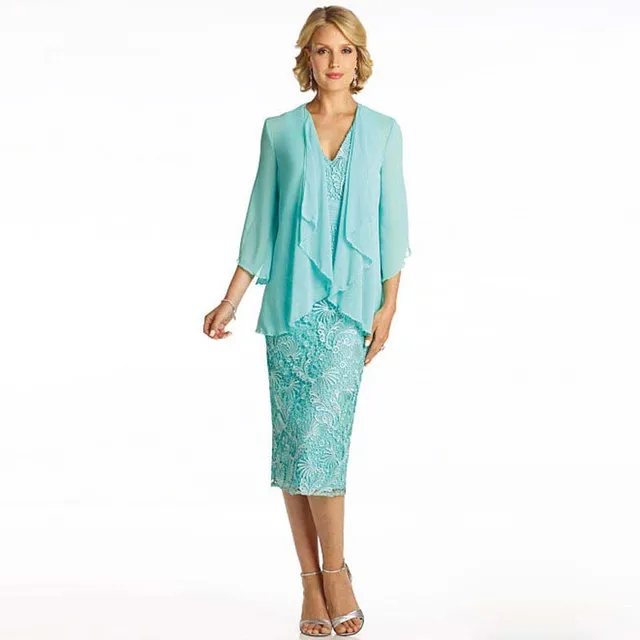 Turquoise Mother of Bride Dresses with Jackets