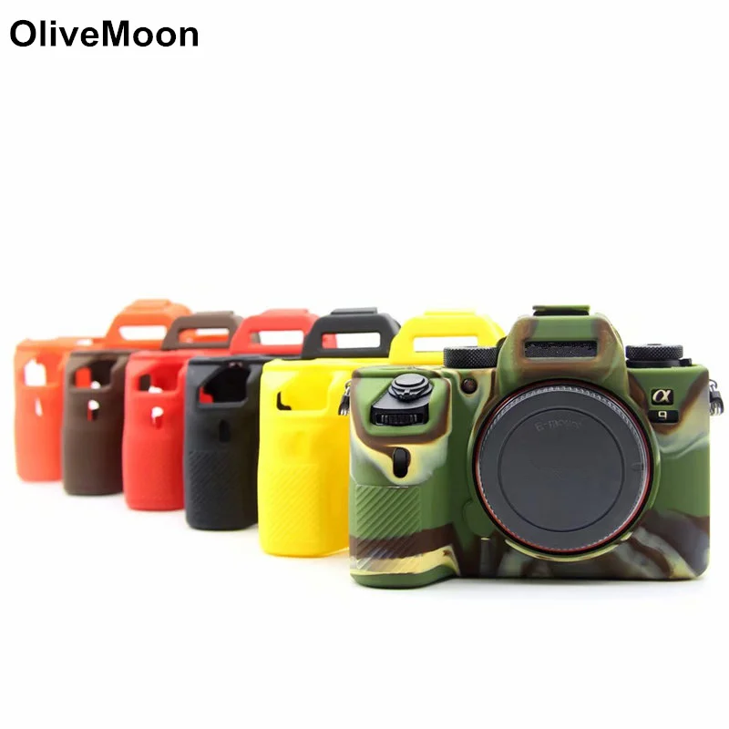 

OliveMoon Camera Silicone Rubber Case Cover For Sony A9 A7RIII A73 A7RII A72 A6000 A5100 A5000 A6300 A6500 RX100III IV IIV