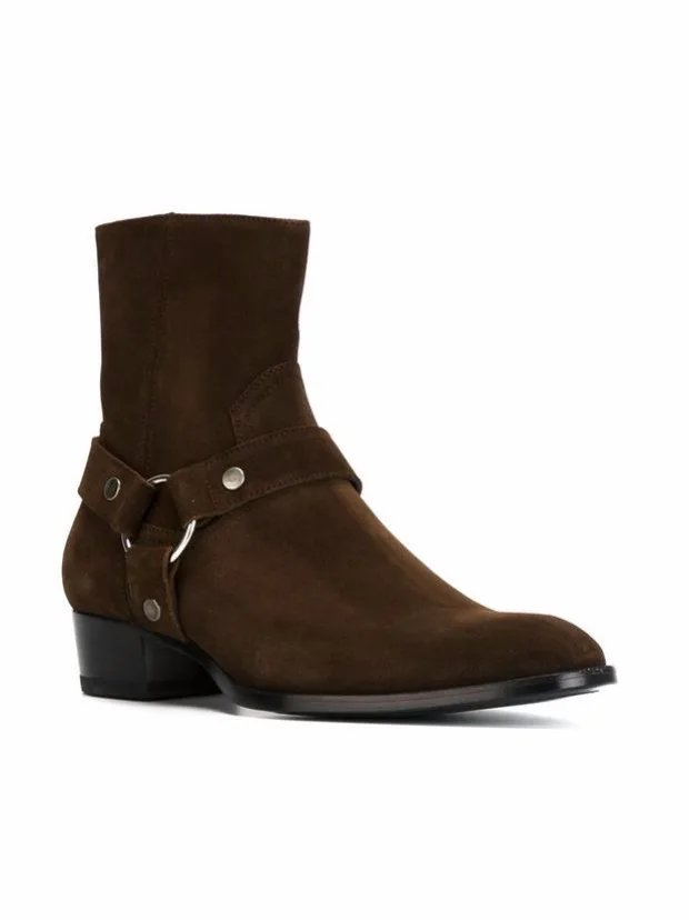 6 color men shoes luxury brand Chelsea mens western motorcycle boots