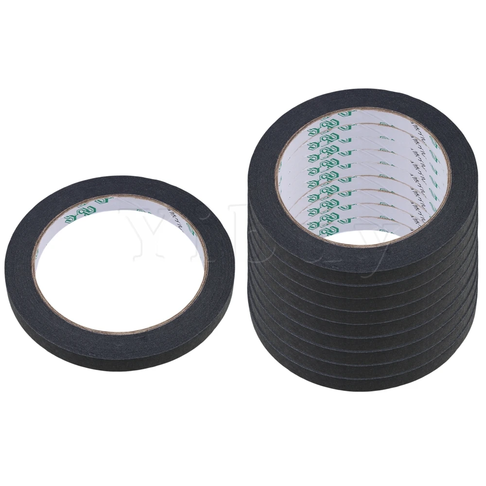 

Yibuy 10 x Black Insulating Cement Guitar Pickup Insulated Adhesive Tape 10mm for Musical Instrument Accessories