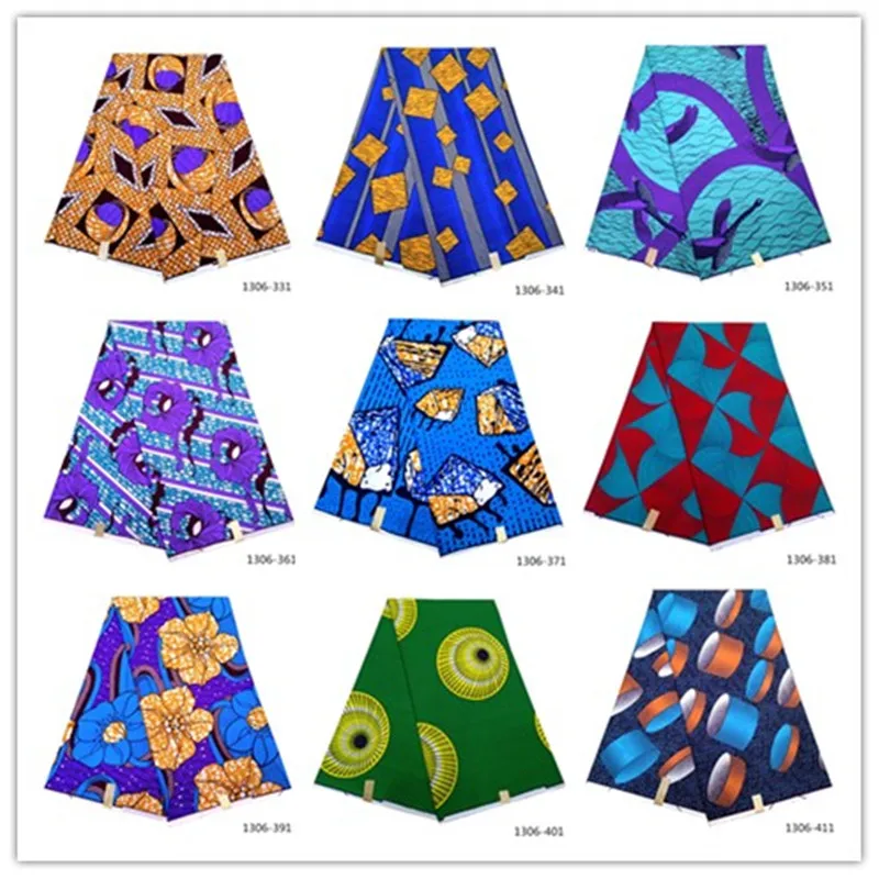 

Ankara 2019 100% Cotton Wax Prints Fabric Java Wax High Quality 6 yards African Fabric for Party Dress 1306-331
