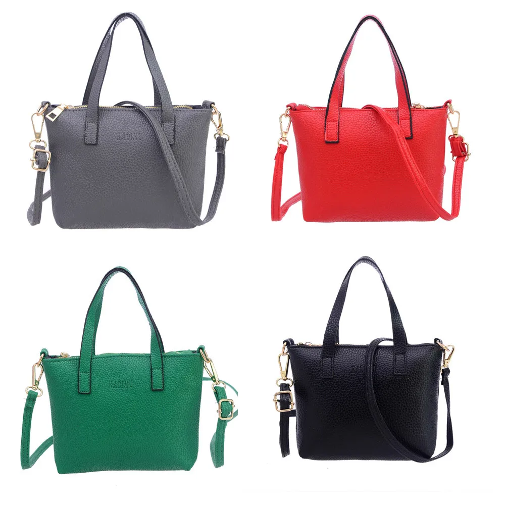 Fashion Women PU Solid Simple Big Capacity Messenger bag Zipper candy color shopping Totes soft Single Shoulder Bag#W | Багаж и сумки