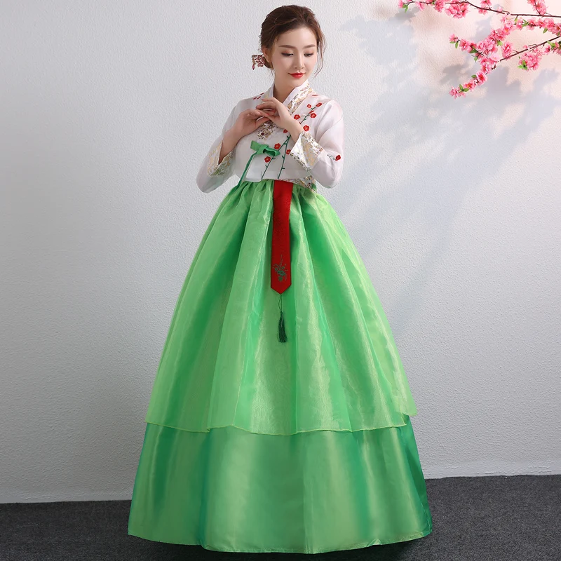 Coreano hanbok tradicional desempenho trajes para mulher