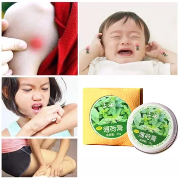 Crème à la menthe hydratante classique chinoise apaisant réparateur peau sensible traitement des brûlures anti-moustiques morsures rafraîchissant acné