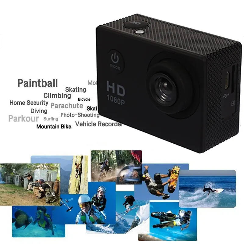 

Cewaal Action Camera 1080P HD Shooting Waterproof Digital Video Camera COMS Sensor Wide Angle Lens Camera For Swimming Diving