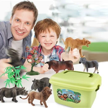 

23 Style 33 pcs Wild Animals Simulation Model Toys Children Early Education Cognition Playing Set for Kid Learning Birthday Kits