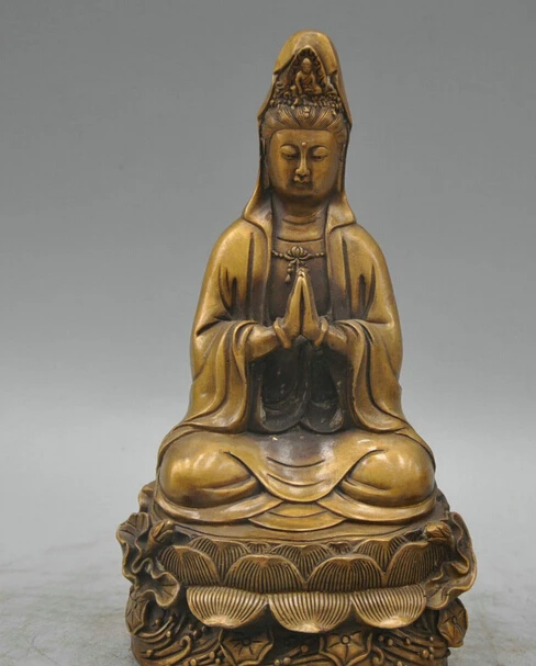 

xd 003428 9 Tibetan Buddhism Bronze Avalokitesvara-Guanyin-Kwan-yin Sculpture Statue