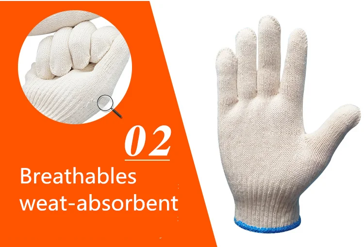 2019 Factory Supply Cotton Knitted Glove Work Gloves