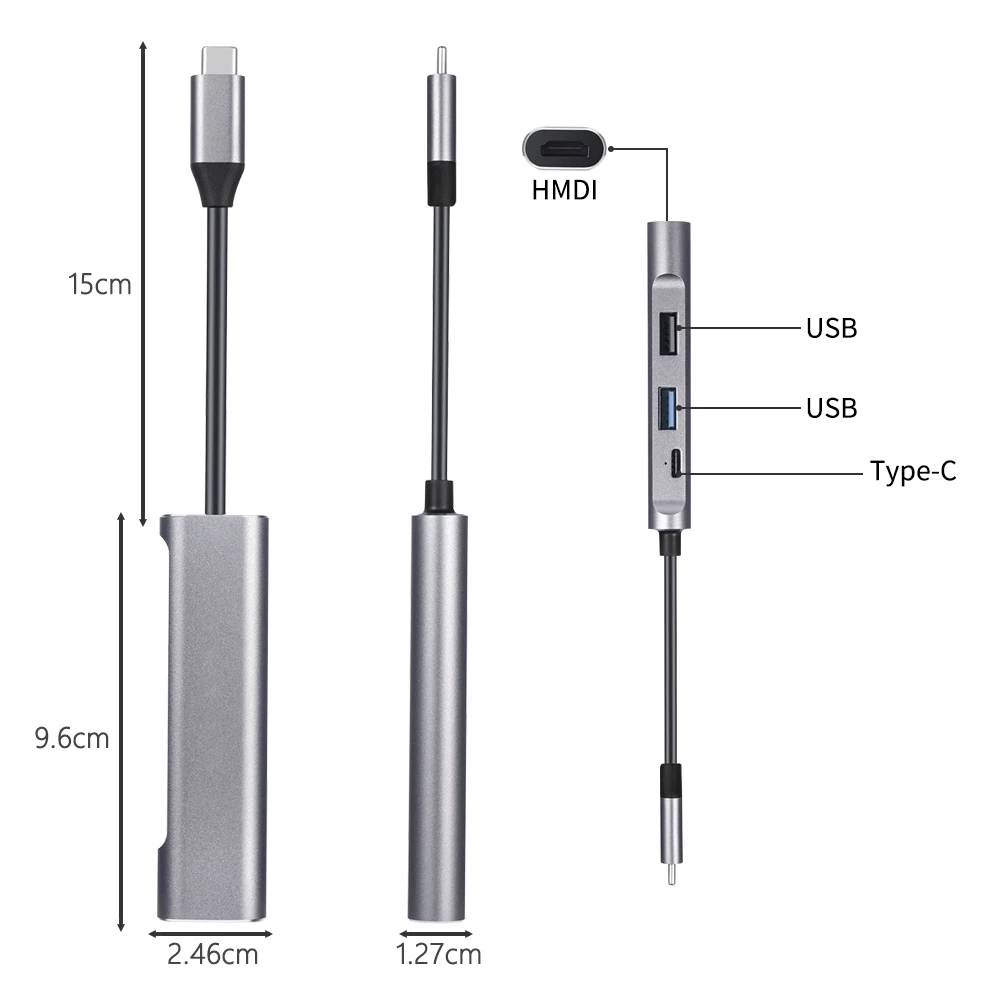 Концентратор USB Type C USB-C к HDMI 4K USB 3,0 2,0 Thunderbolt 3 Dex Mode адаптер док-станция для MacBook pro samsung S10 S9 huawei P20 Pro