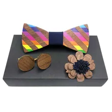 Деревянный лук галстук-бабочка, комплект мужские деревянная брошь и Запонки Свадебный музыканта подарок деревянный галстук-бабочка скрипичный ключ для мамы, папы, бойфренд муж