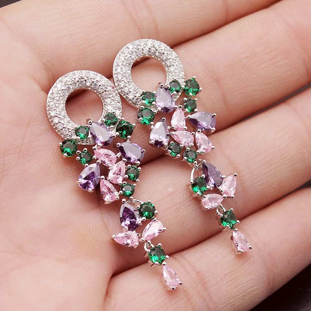 Hermosa женские серьги из натурального камня кунцит камень рождения Перидот