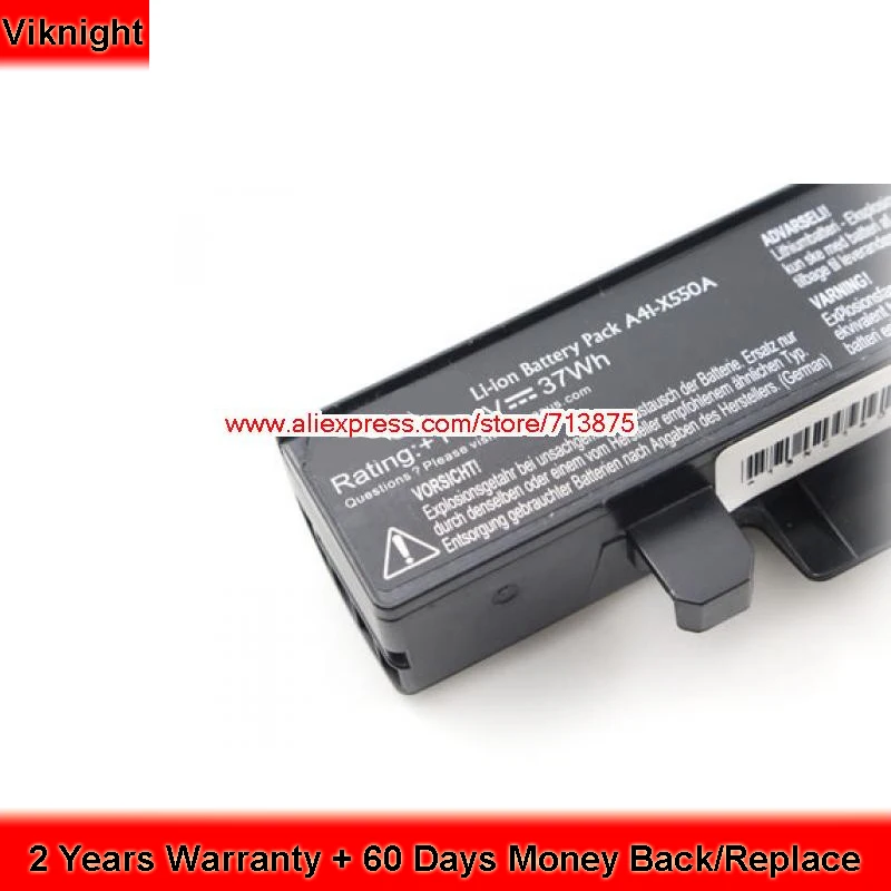 

Original 14.4V 37Wh Laptop Battery for Asus X550C F552C A41-X550A X550D F552W X550B X550V X450C X450 X452 Series