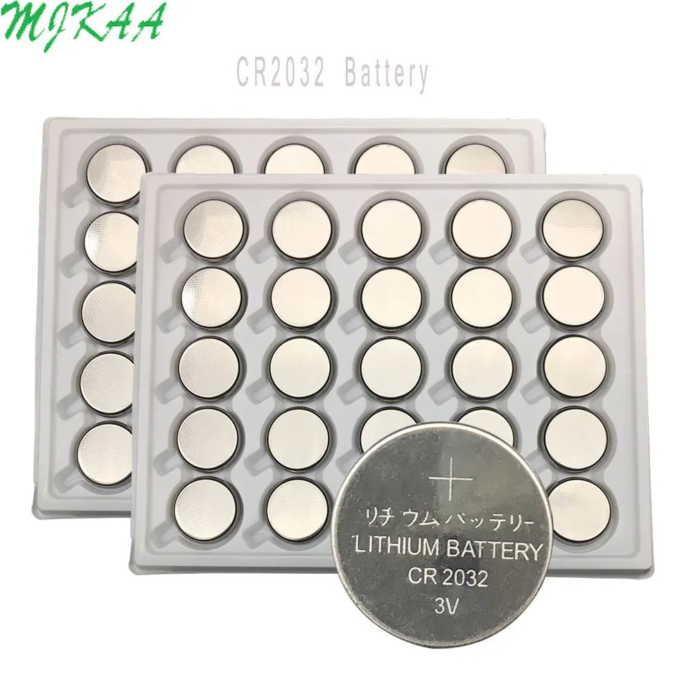 

50pcs 3V CR2032 Lithium Button Cell Battery BR2032 DL2032 E Coin Batteries