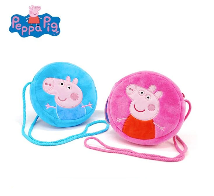 1pcs peppa pig 16CM Genuine plush bag Pink Peppa Pig George Backpack hot sale Animal satchel For kids toys | Игрушки и хобби