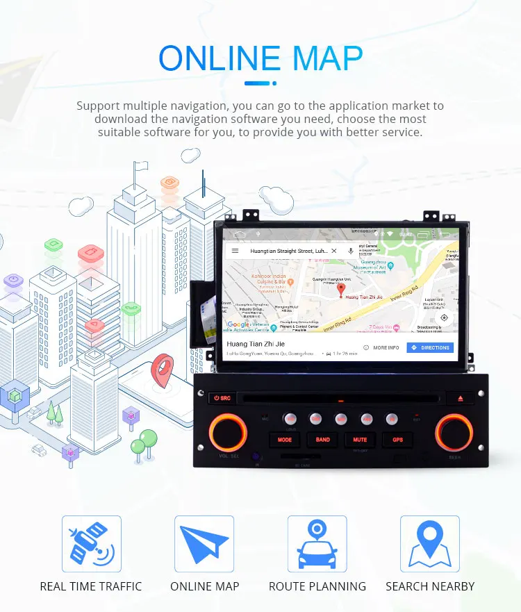 Sale LJHANG 1 Din Android 9.0 Car DVD Player for Citroen C5 2005-2012 Stereo GPS Navigation multimedia Player 1 Din Car Radio USB RDS 5
