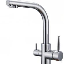 Смесители для кухни двойной держатель с одиночным отверстием ни один Torneira смесители два Spouts водопроводный кран Три смеситель для фильтра