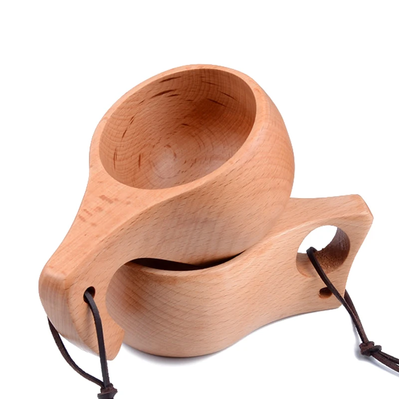 Vintage Wood Coffee Mugs Finland Kuksa Wooden Cups Coffee Tea Milk Mugs Beer Wine Cups Outdoor Camping Wooden Mugs Gift 3 Designs (3)