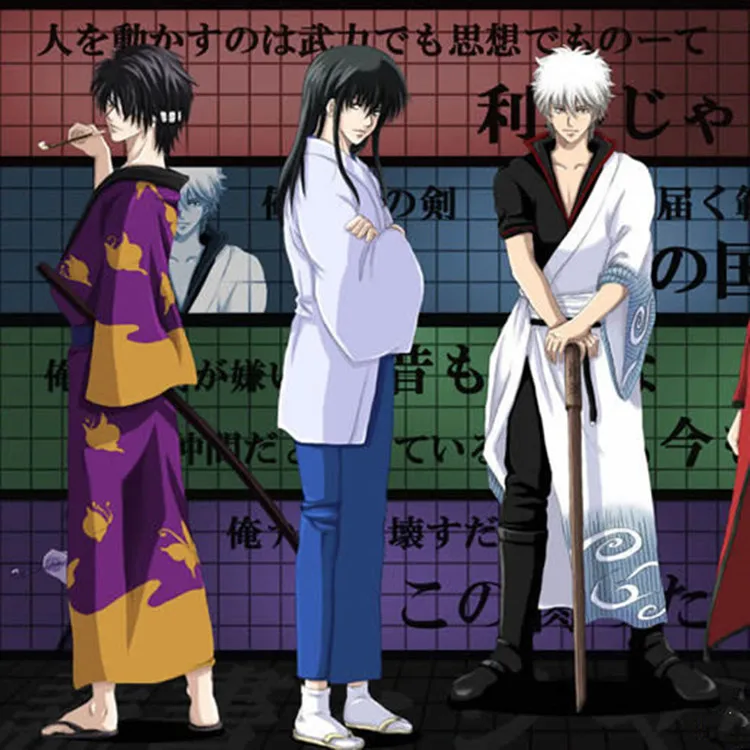 Бесплатная доставка Серебряная Душа Gintama Takasugi Shinsuke косплей костюм| |