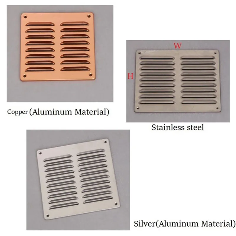 Алюминиевая вентиляционная решетка вентилятора Undereave под eave жалюзи из нержавеющей стали Медь Дождь