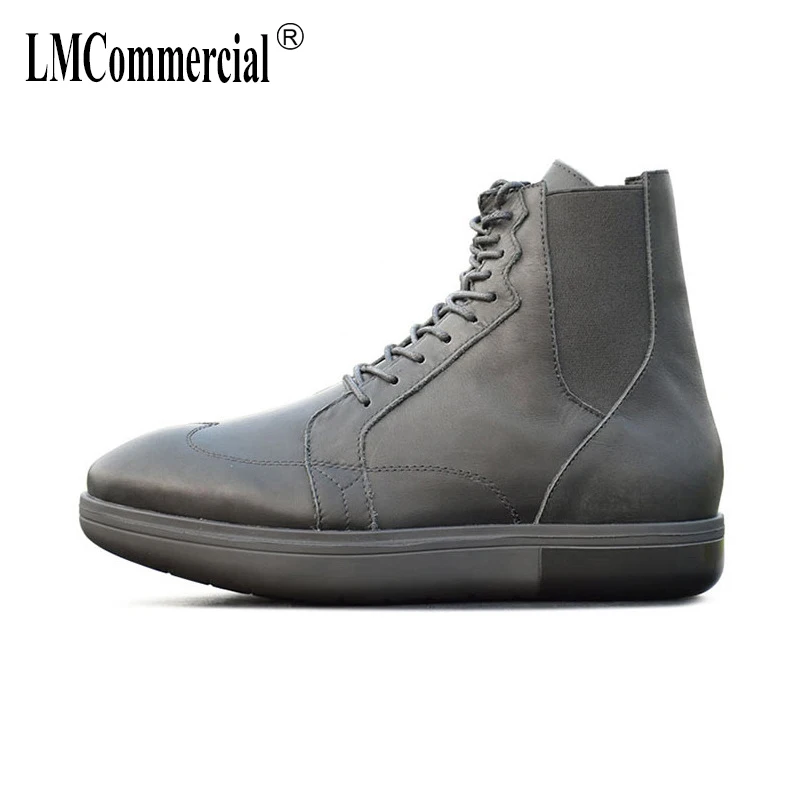 

British martin boots mens Genuine Leather men's chelsea boots all-match cowhide dress boots breathable combat boots cowboy male