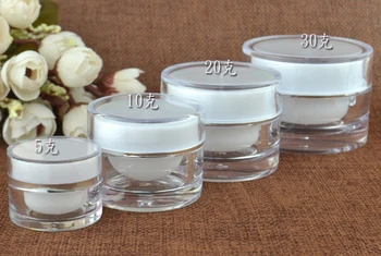 

30g/30ML Cream Jar,Acrylic Cosmetic Container With Screw Cap,Makeup Sub-bottling,Sample Cream Canister200pcs/lot