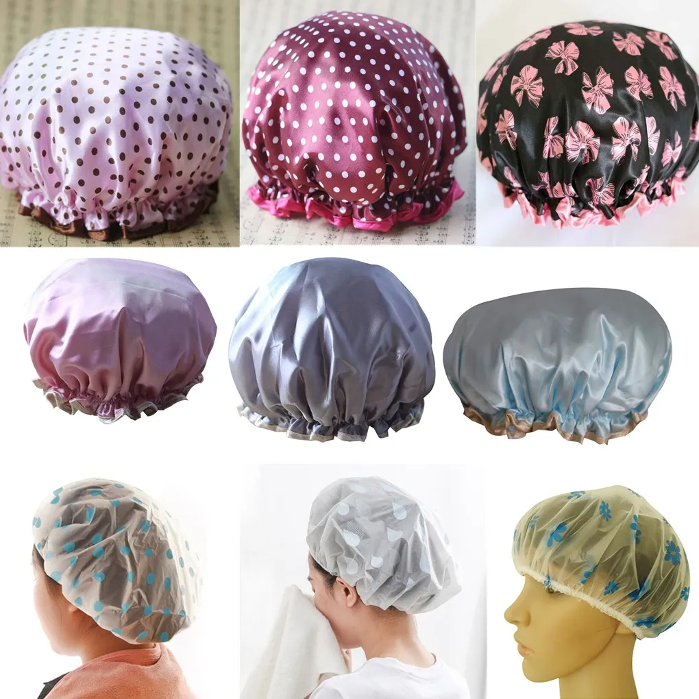 

Lovely Shower Caps Waterproof Adult Kitchen Hat Dust-proof Smoke-proof Shampoo Shower Cap Cute Shower Caps Bathroom Products