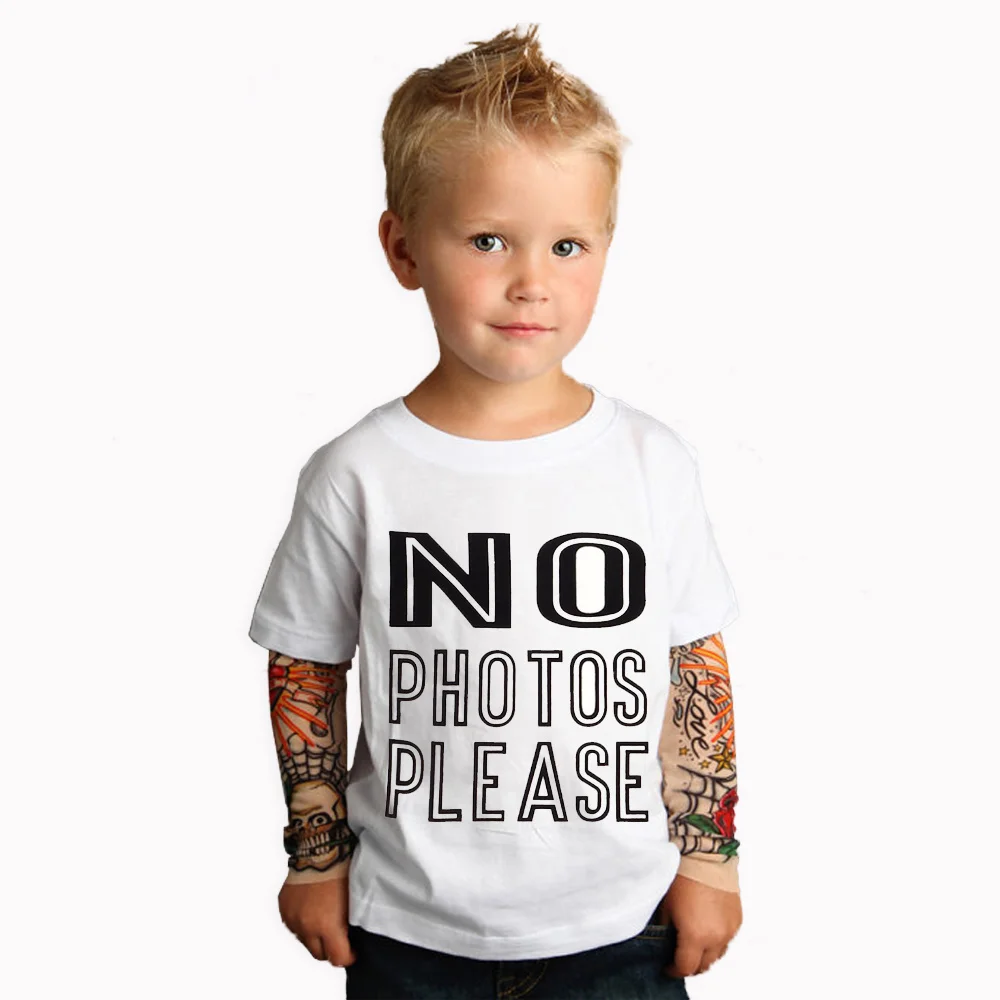 Г. Футболка для мальчиков хлопковые детские футболки с длинными рукавами Новые Топы для маленьких девочек с татуировками, без фотографий, весна-осень, детские топы
