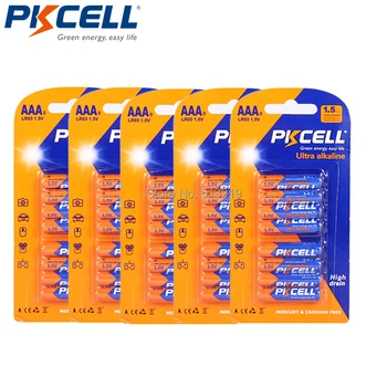 

40PCS PKCELL LR03 1.5V Battery 3A LR03 AAA E92 AM4 MN2400Alkaline Dry Battery Superior UM4 MN2400 LR03 SUM4 LR3 HP16 AM4 400
