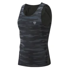 Мужская спортивная жилетка, колготки, быстросохнущая дышащая одежда для тренировок, уличные эластичные топы для бега