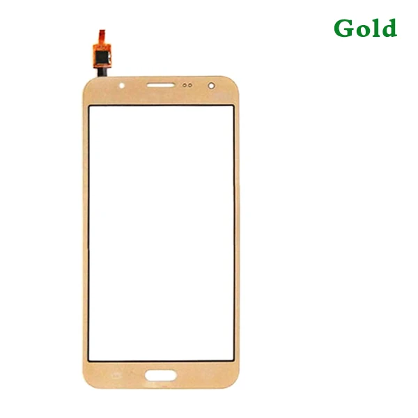 Высокое качество 5," для samsung Galaxy Duos J7 J700 сенсорный экран дигитайзер сенсор внешняя стеклянная линза Панель черный, белый, золотой - Цвет: Gold
