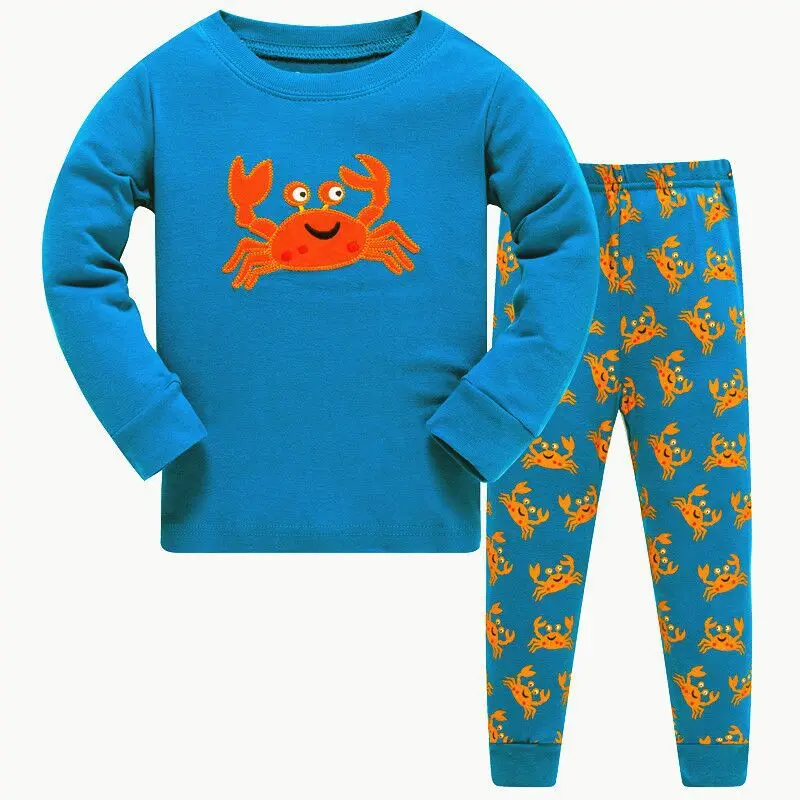 Повседневные наборы пижам для девочек; детская хлопковая домашняя одежда для сна; комплекты одежды для мальчиков; пижамные комплекты с героями мультфильмов; детские пижамы; комплект одежды